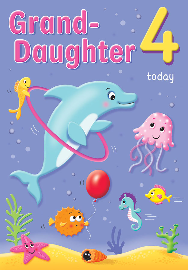 6pk Cards ED C75 Age 4 Granddaughter Sealife - Tiger Feet Ireland