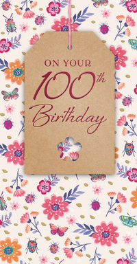 6pk Cards C55 Birthday Age 100 - Tiger Feet Ireland