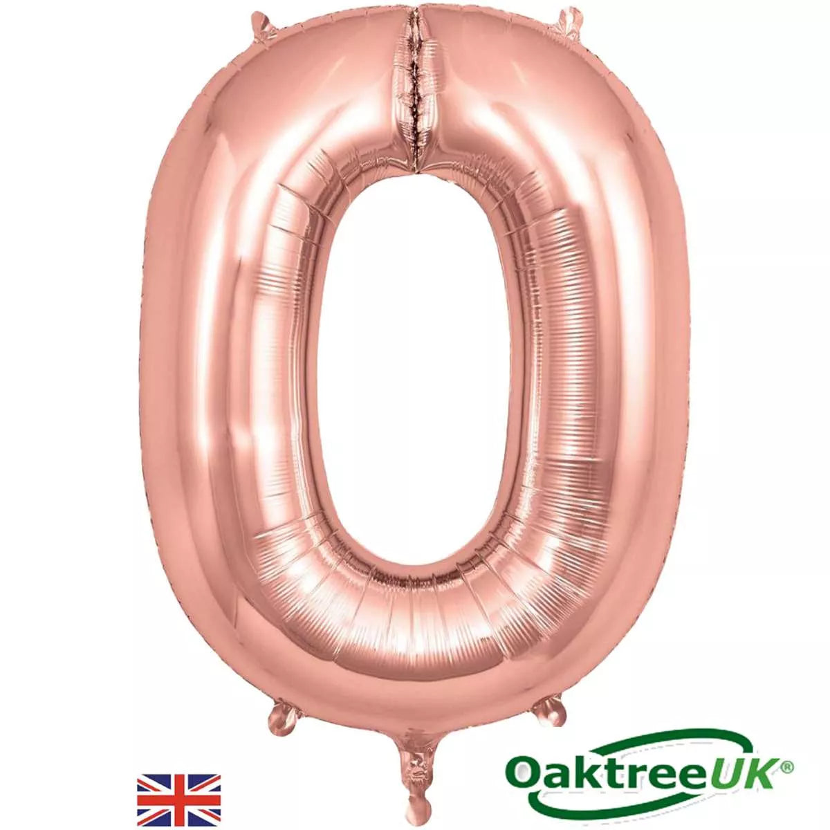 Foil Balloon 34" Big Number Rose Gold - Tiger Feet Ireland