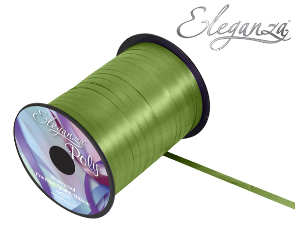 Eleganza Curl Rbbn 5mmx500yds Pist Green - Tiger Feet Ireland