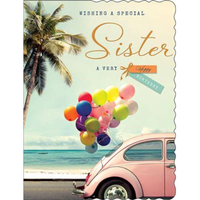 6pk Cards C50 Birthday Sister - Tiger Feet Ireland
