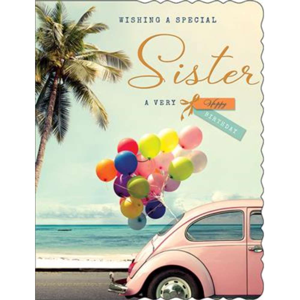6pk Cards C50 Birthday Sister - Tiger Feet Ireland