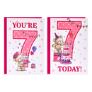 12pk Cards C50 Birthday Age 7 - Tiger Feet Ireland