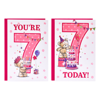 12pk Cards C50 Birthday Age 7 - Tiger Feet Ireland