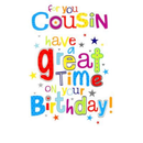 6pk Cards C50 Birthday Cousin - Tiger Feet Ireland