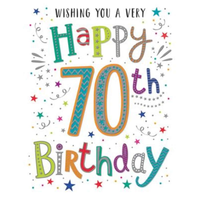 6pk Cards C50 Birthday Age 70 - Tiger Feet Ireland