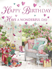 6pk Cards ED C50 Birthday Fem Conservatory - Tiger Feet Ireland