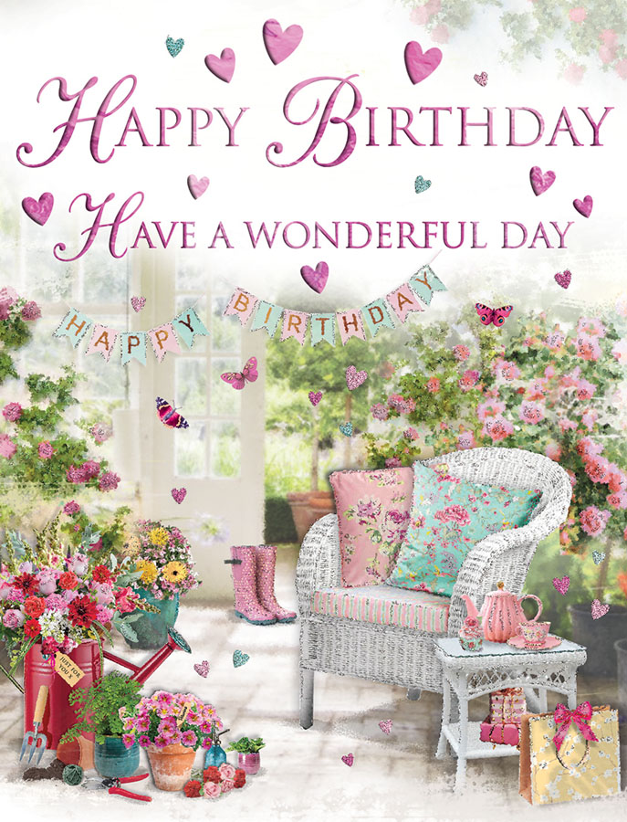 6pk Cards ED C50 Birthday Fem Conservatory - Tiger Feet Ireland