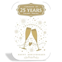 6pk Cards C75 Your Silver Anniversary - Tiger Feet Ireland