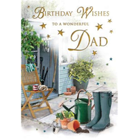6pk Cards C75 Birthday Dad Gardening - Tiger Feet Ireland