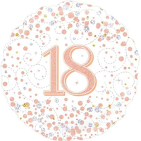 Foil Balloon 18" Round Age 18 - Tiger Feet Ireland