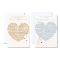 12pk Cards C50 Brother & Sister-In-Law Anniversary - Tiger Feet Ireland