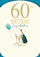 6pk Cards ED C75 Age 60 Male Champagne - Tiger Feet Ireland