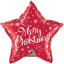 Foil Balloon 20" Star Merry Christmas - Tiger Feet Ireland