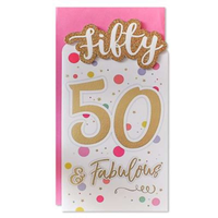 6pk Cards C55 Birthday Age 50 - Tiger Feet Ireland