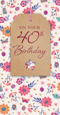 6pk Cards C55 Birthday Age 40 - Tiger Feet Ireland