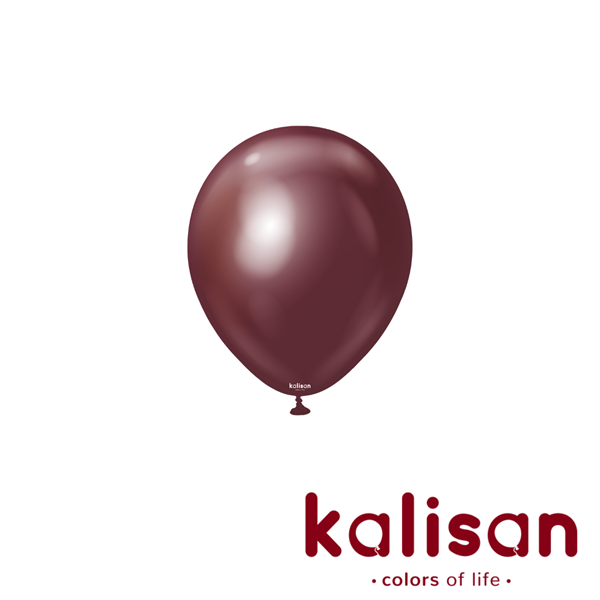 100ct Latex Balloon 5" Mirror Burgundy Kalisan - Tiger Feet Ireland