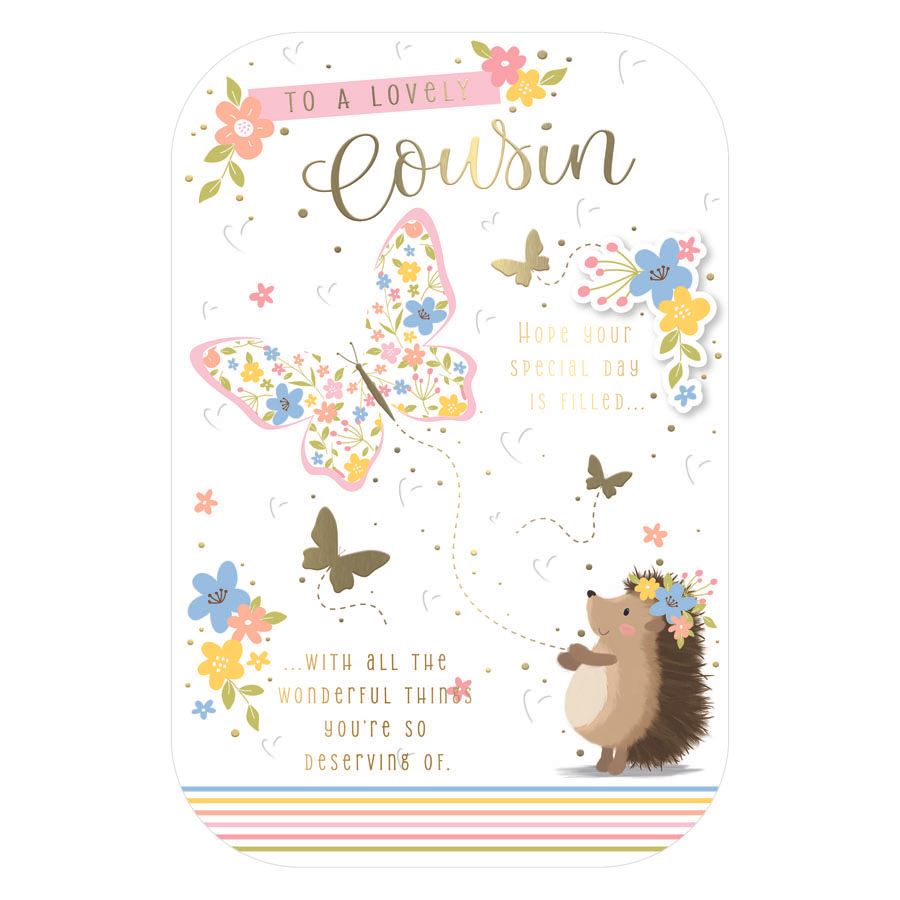 6pk Cards C75 Birthday Cousin - Tiger Feet Ireland