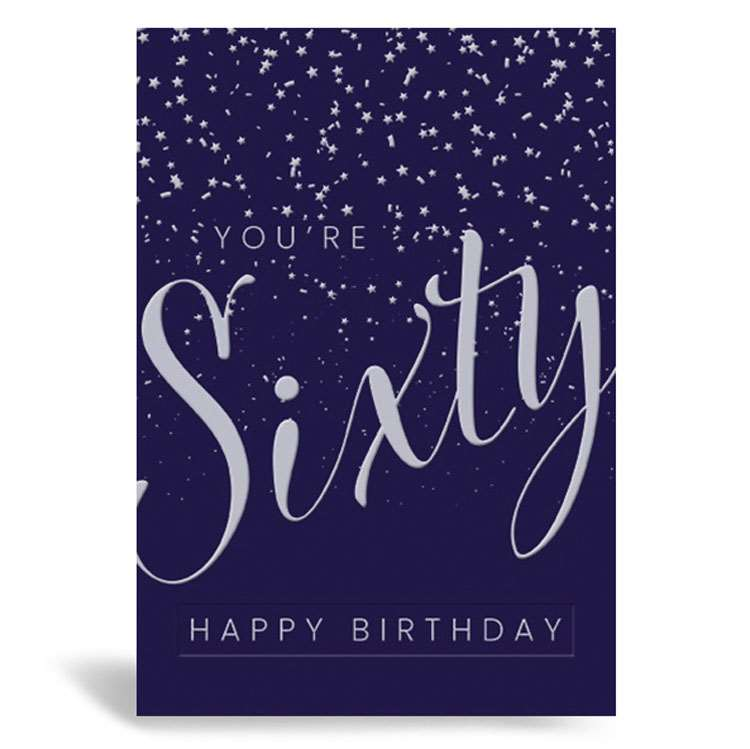 6pk Cards C50 Birthday Age 60 - Tiger Feet Ireland