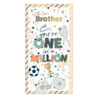 6pk Cards C55 Birthday Brother - Tiger Feet Ireland