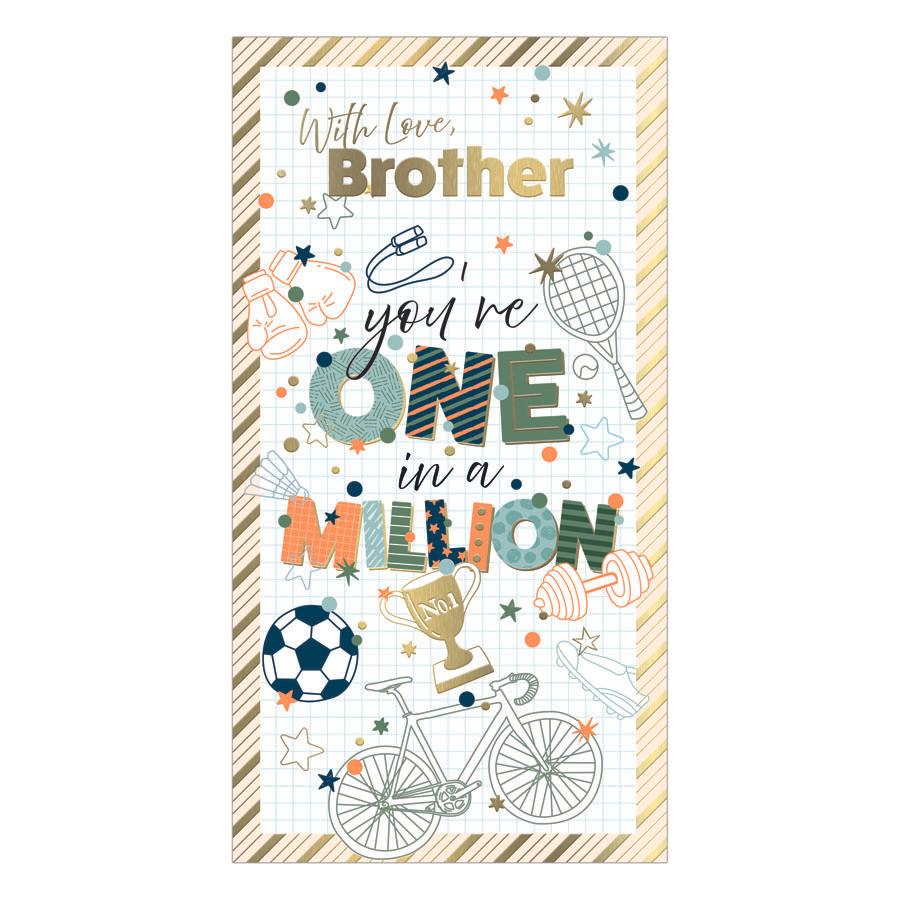 6pk Cards C55 Birthday Brother - Tiger Feet Ireland