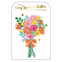 6pk Cards C75 Birthday Sister - Tiger Feet Ireland