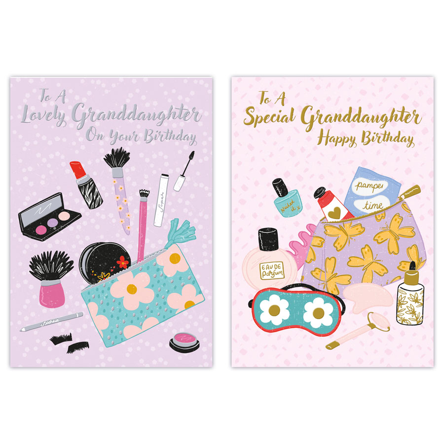 12pk Cards C50 Birthday Granddaughter - Tiger Feet Ireland