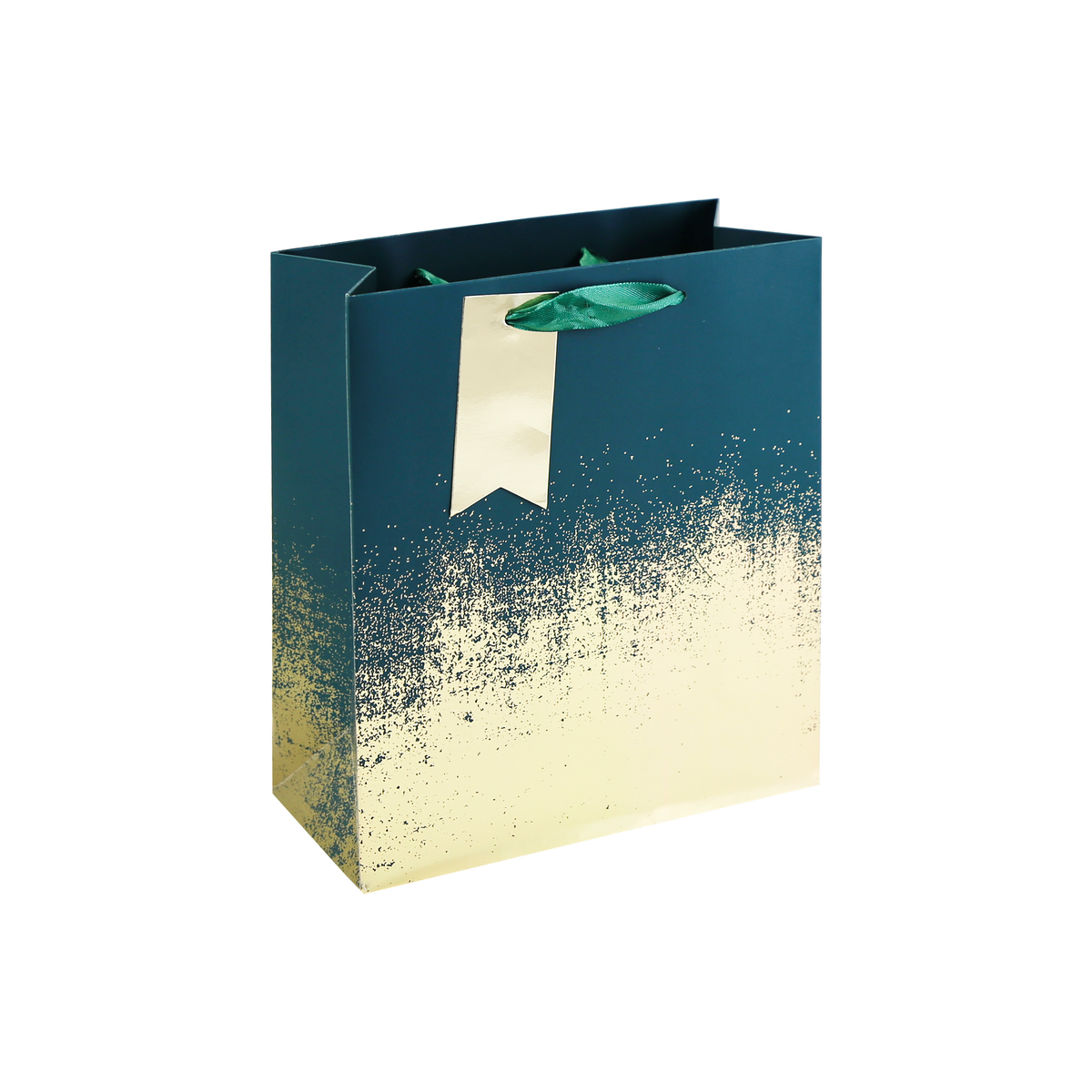 6pk Gift Bag Green Gold Distressed Medium - Tiger Feet Ireland