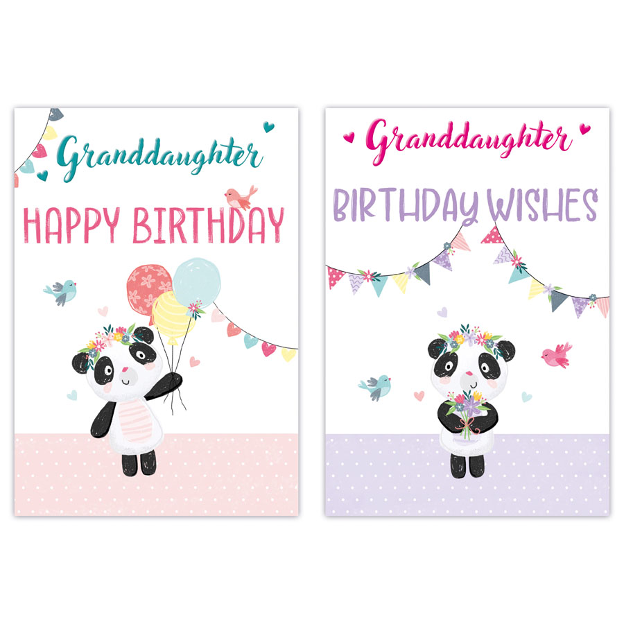 12pk Cards C50 Birthday Granddaughter - Tiger Feet Ireland