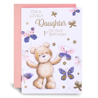 6pk Cards C90 Birthday Age 1 Daughter - Tiger Feet Ireland