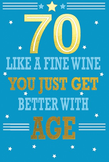 6pk Cards C50 Birthday Age 70 - Tiger Feet Ireland