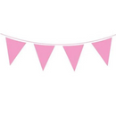 10m Waterproof Bunting 20 Flags Light Pink - Tiger Feet Ireland