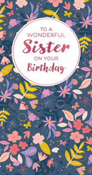 6pk Cards C55 Birthday Sister - Tiger Feet Ireland