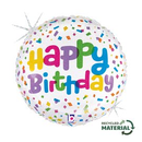 Foil Blln 18in Rnd Cue The Confetti Birthday - Tiger Feet Ireland