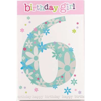 6pk Cards C50 Birthday Age 6 - Tiger Feet Ireland