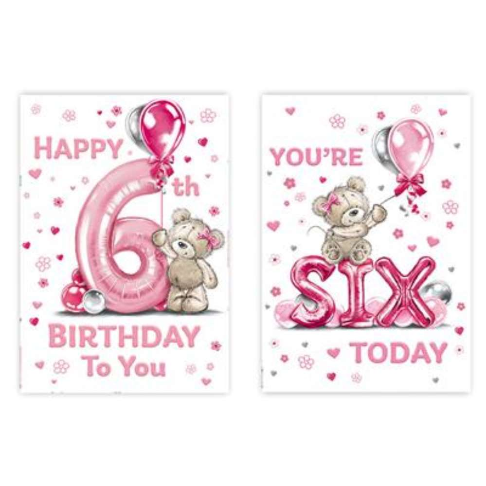 12pk Cards C50 Birthday Age 6 - Tiger Feet Ireland