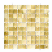 Metallic Sequin White Gold Wall Panel 30x30cm - Tiger Feet Ireland