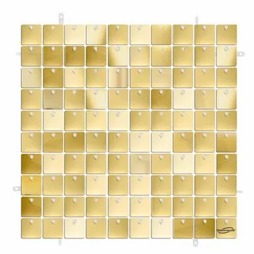 Metallic Sequin White Gold Wall Panel 30x30cm - Tiger Feet Ireland