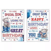 12pk Cards C50 Birthday Son - Tiger Feet Ireland
