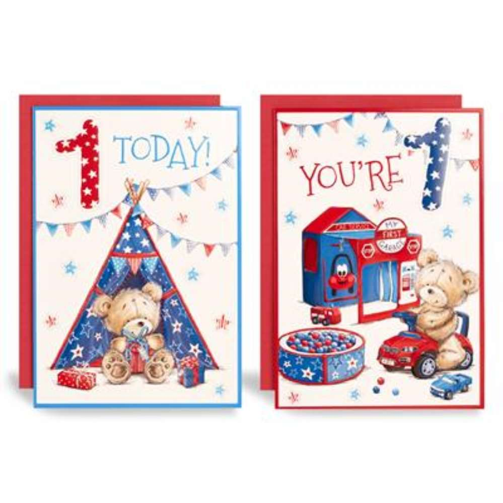 12pk Cards C50 Birthday Age 1 - Tiger Feet Ireland