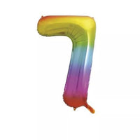 34" Foil Balloon Big Number Rainbow - Tiger Feet Ireland