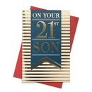 6pk Cards C75 Birthday Age 21 Son - Tiger Feet Ireland