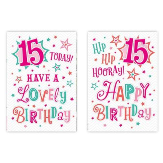 Poppyhill C50 Birthday Age 15 12pk