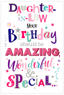 6pk Cards C50 Birthday Daughter-In-Law - Tiger Feet Ireland