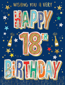 6pk Cards ED C50 Age 18 Text On Navy - Tiger Feet Ireland