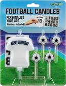 Oaktree Party Candles White Football 8cm - Tiger Feet Ireland