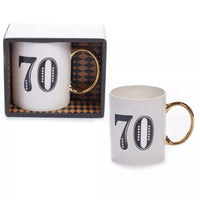 Age 70 Art Deco Mug - Tiger Feet Ireland