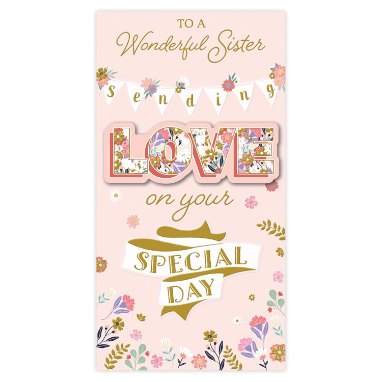 6pk Cards C55 Birthday Sister - Tiger Feet Ireland