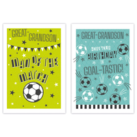 12pk Cards C50 Birthday Great-Grandson - Tiger Feet Ireland