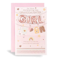 6pk Cards C75 Christening Granddaughter - Tiger Feet Ireland